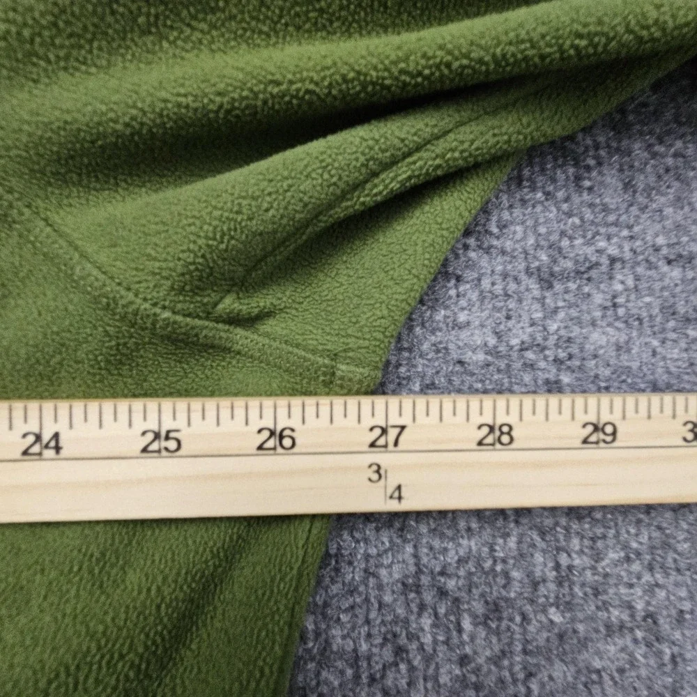 The North Face Fleece Jacket Mens 2XL Green Full Zip‎ Stand Collar Pockets TNF